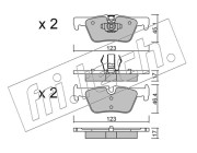 978.0 Sada brzdových destiček, kotoučová brzda fri.tech.