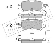 986.0 Sada brzdových destiček, kotoučová brzda fri.tech.