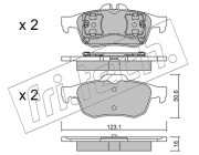 990.0 Sada brzdových destiček, kotoučová brzda fri.tech.