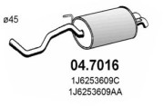 04.7016 Zadní tlumič výfuku ASSO