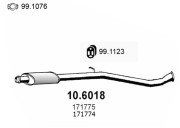 10.6018 Střední tlumič výfuku ASSO