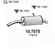 10.7075 Zadní tlumič výfuku ASSO