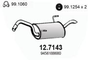 12.7143 Zadní tlumič výfuku ASSO