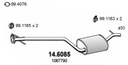 14.6085 Střední tlumič výfuku ASSO