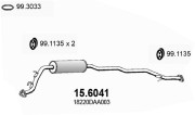 15.6041 Střední tlumič výfuku ASSO