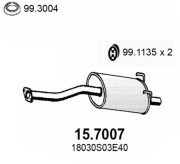 15.7007 Zadní tlumič výfuku ASSO