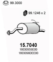 15.7040 Zadní tlumič výfuku ASSO