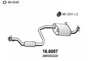 16.6007 Střední tlumič výfuku ASSO