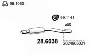 28.6038 Střední tlumič výfuku ASSO