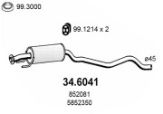 34.6041 Střední tlumič výfuku ASSO