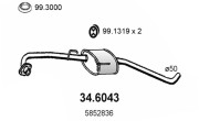 34.6043 Střední tlumič výfuku ASSO