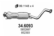 34.6093 Střední tlumič výfuku ASSO