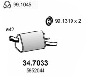 34.7033 Zadní tlumič výfuku ASSO