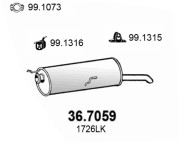 36.7059 Zadní tlumič výfuku ASSO