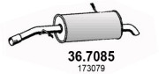 36.7085 Zadní tlumič výfuku ASSO