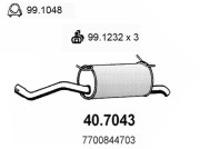 40.7043 Zadní tlumič výfuku ASSO