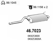 46.7023 Zadní tlumič výfuku ASSO