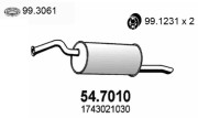 54.7010 Zadní tlumič výfuku ASSO