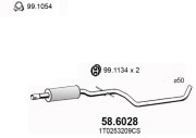 58.6028 Střední tlumič výfuku ASSO