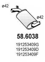 58.6038 Střední tlumič výfuku ASSO