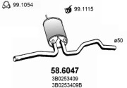 58.6047 Střední tlumič výfuku ASSO