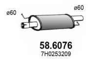 58.6076 Střední tlumič výfuku ASSO