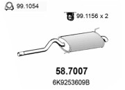 58.7007 Zadní tlumič výfuku ASSO