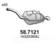 58.7121 Zadní tlumič výfuku ASSO