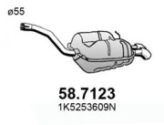 58.7123 Zadní tlumič výfuku ASSO