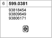 599.0381 Montazni sada, tlumic vyfuku ASSO