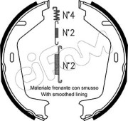 153-530K Sada brzdových čelistí, parkovací brzda CIFAM