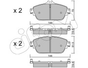 822-1017-0 Sada brzdových destiček, kotoučová brzda CIFAM