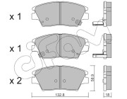 822-1098-0 Sada brzdových destiček, kotoučová brzda CIFAM