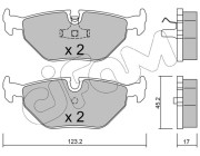 822-180-0 Sada brzdových destiček, kotoučová brzda CIFAM