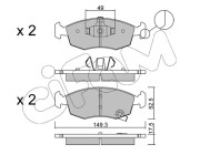 822-274-5 Sada brzdových destiček, kotoučová brzda CIFAM