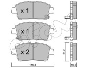 822-423-0 Sada brzdových destiček, kotoučová brzda CIFAM