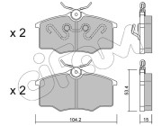 822-537-0 Sada brzdových destiček, kotoučová brzda CIFAM