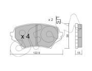 822-870-0 Sada brzdových destiček, kotoučová brzda CIFAM