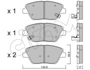 822-945-0 Sada brzdových destiček, kotoučová brzda CIFAM