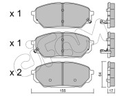 822-999-0 Sada brzdových destiček, kotoučová brzda CIFAM