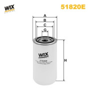 51820E Filtr, pracovní hydraulika WIX FILTERS