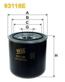 93118E Vysoušeč vzduchu, pneumatický systém WIX FILTERS