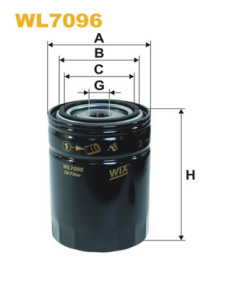 WL7096 Filtr, pracovní hydraulika WIX FILTERS