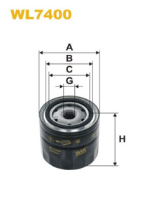 WL7400 Olejový filtr WIX FILTERS