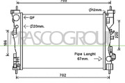 AA344R001 Chladič, chlazení motoru PrascoSelection PRASCO