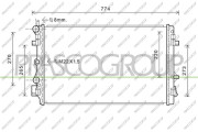 AD120R007 Chladič, chlazení motoru PrascoSelection PRASCO