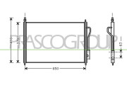 FD420C001 Kondenzátor, klimatizace PrascoSelection PRASCO