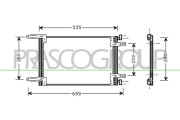FT909C001 Kondenzátor, klimatizace PrascoSelection PRASCO
