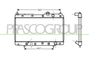 HD820R001 Chladič, chlazení motoru PrascoSelection PRASCO