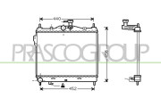 HN330R003 Chladič, chlazení motoru PrascoSelection PRASCO